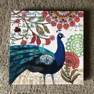 Peacock print on canva decor 1